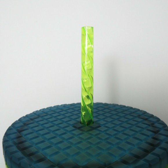 Genuine Starbucks 2022 Matte Mountain Dew Green Grid Tumbler 24oz Venti - Picture 3 of 6